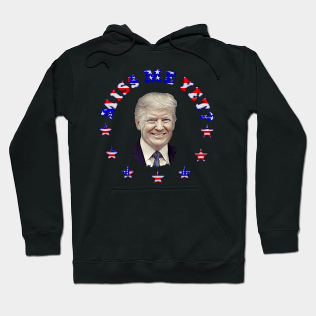 MISS ME YET? Trump Patriotic Design Hoodie by Roly Poly Roundabout